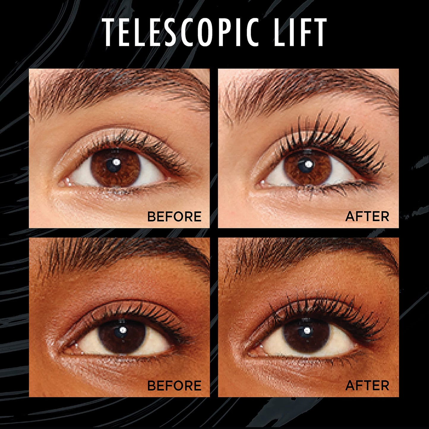 L'Oreal Paris Telescopic Lift Mascara, Lengthening and Volumizing Eye Makeup, Lash Lift with Up to 36HR Wear, Waterproof, Black, 0.33 Fl Oz Beauty & Personal Care L'Oreal Paris