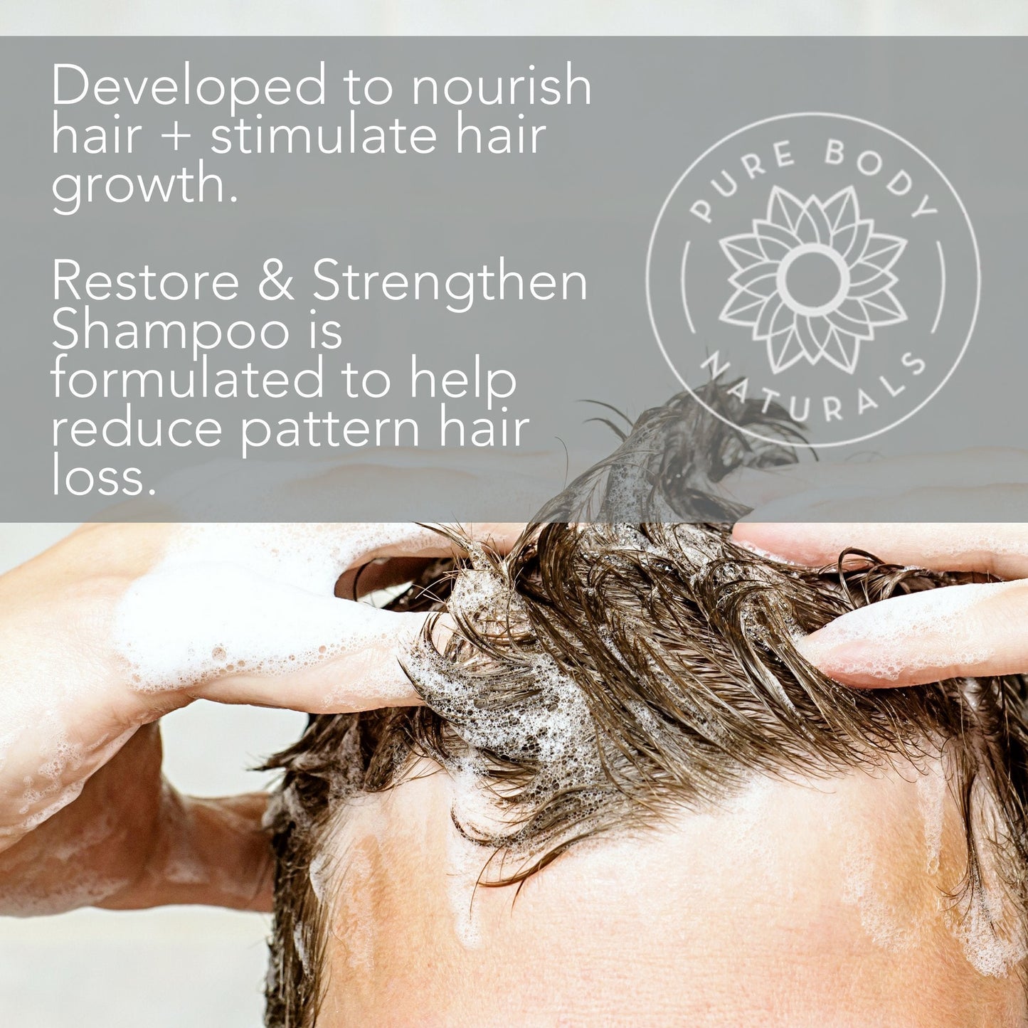 Pure Body Naturals Hair Loss Shampoo to Restore and Strengthen, Large 16 Ounce, DHT Blocker Shampoo for Thinning Hair, for Men and Women (Label Beauty & Personal Care Pure Body Naturals