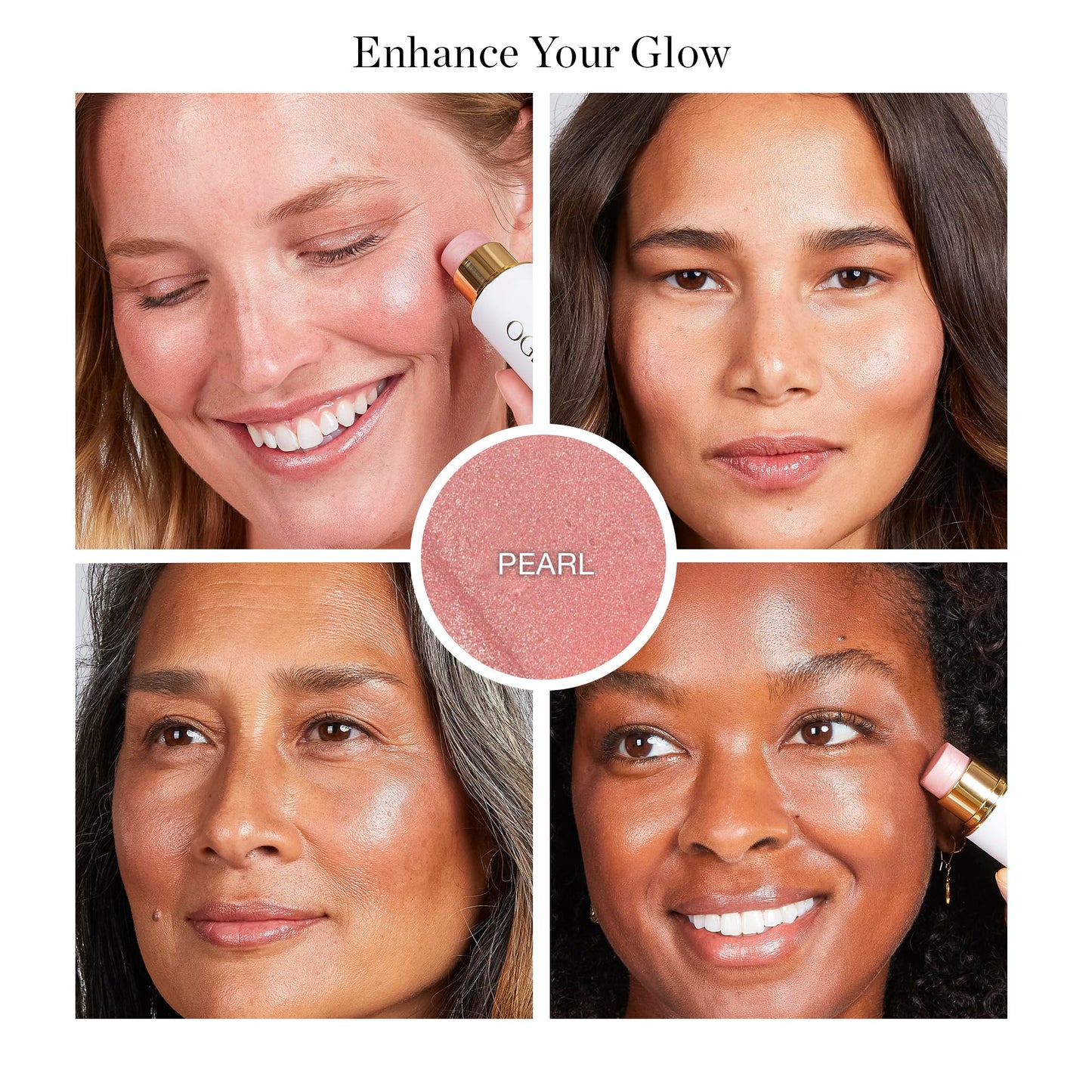 Ogee Sculpted Face Stick (PEARL - PEARLESCENT PEONY SHIMMER) Certified Organic Highlighter Makeup - Multi-Use Glow Highlighter Stick Beauty & Personal Care Ogee