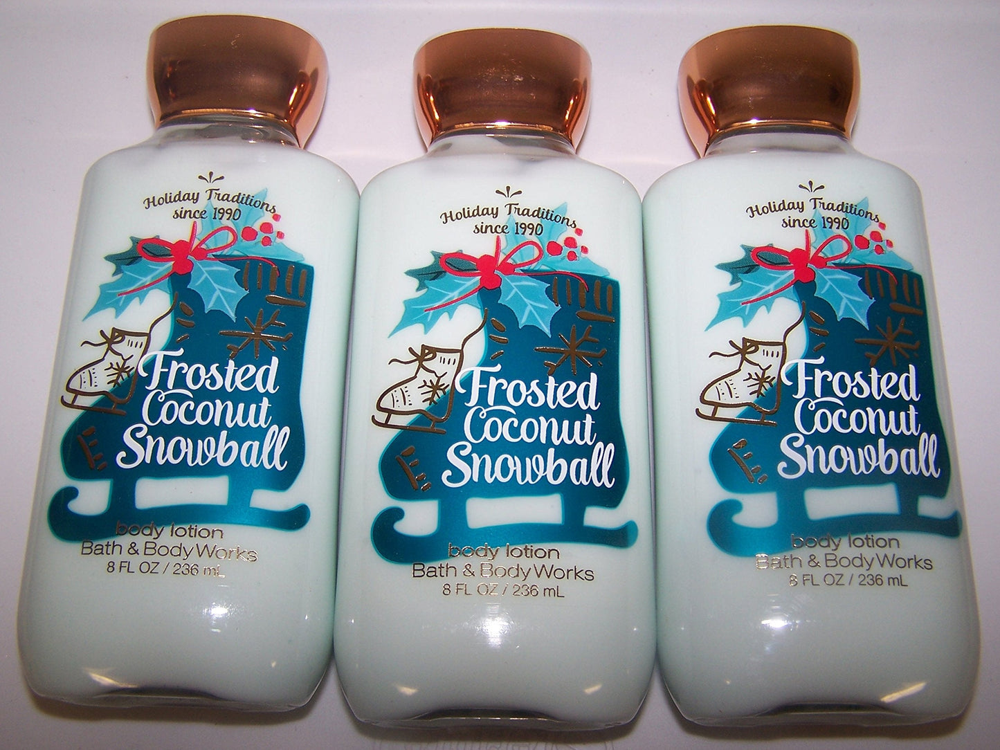Lot of 3 Bath & Body Works Frosted Coconut Snowball Shea & Vitamin E Body Lotion 8 oz Beauty & Personal Care Bath & Body Works