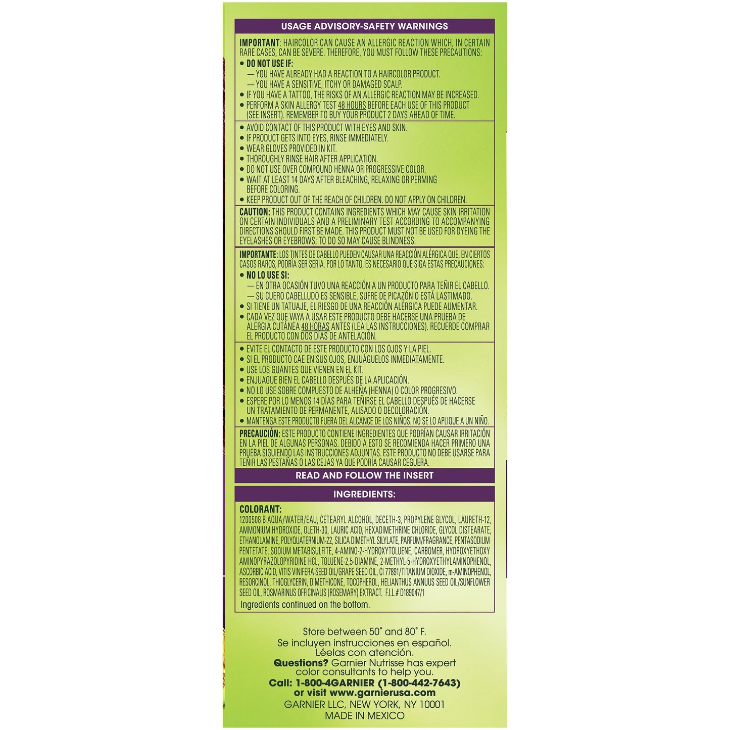 Garnier Nutrisse Ultra Color Nourishing Permanent Hair Color Cream, V2 Dark Intense Violet (1 Kit) Purple Hair Dye Beauty & Personal Care Garnier