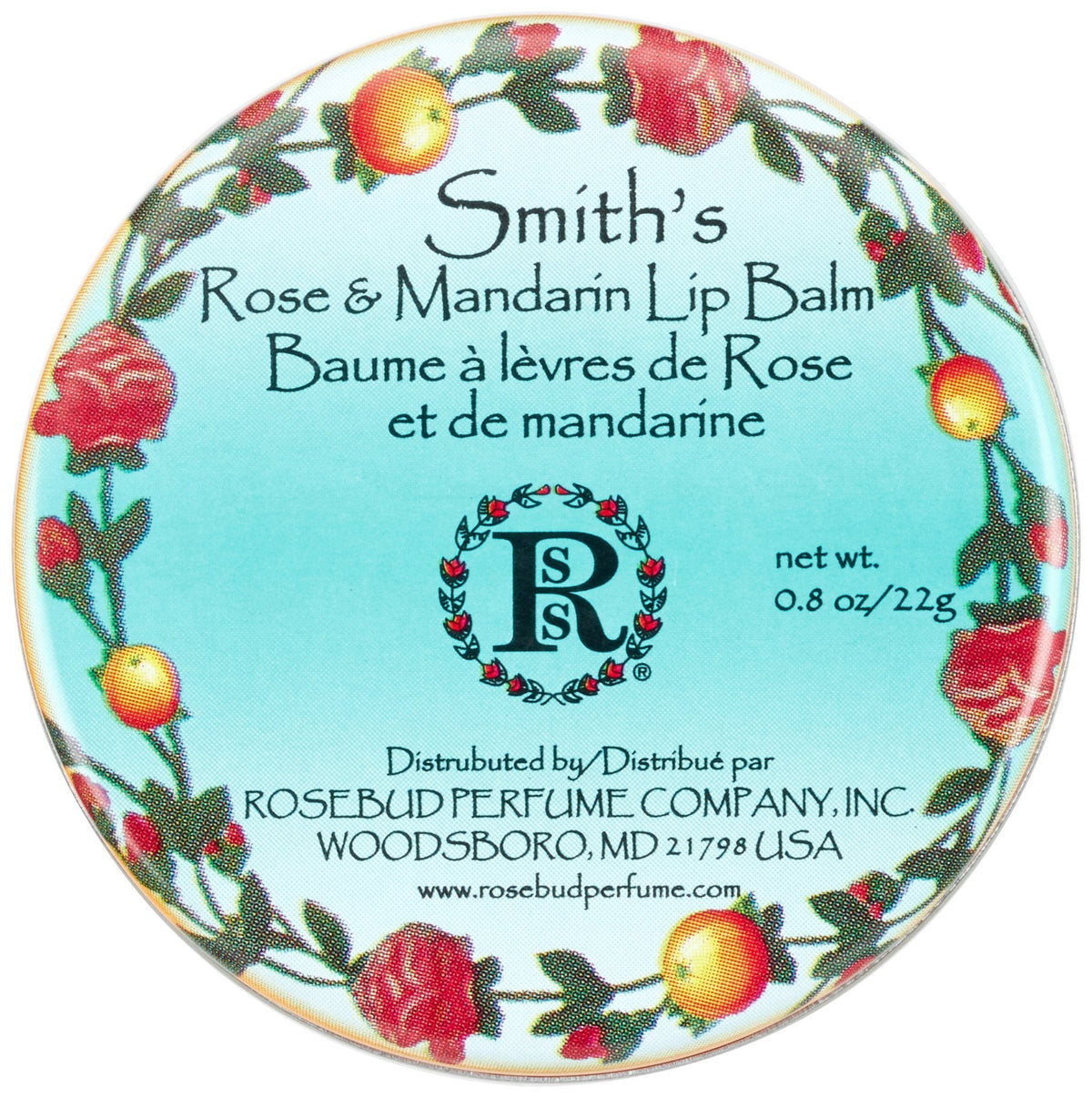 Rosebud Perfume Co. - Rose and Mandarin Lip Balm Tin - 0.8 oz. Beauty & Personal Care ROSEBUD PERFUME