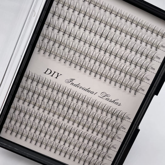 IECILI Individual Lashes Natural Lash Clusters 240pcs 8-14mm Mixed Pack /12 Roots/C Curl /0.07mm Thickness/Faux Mink Diy Lash Extensions (C Curl Beauty & Personal Care IECILI