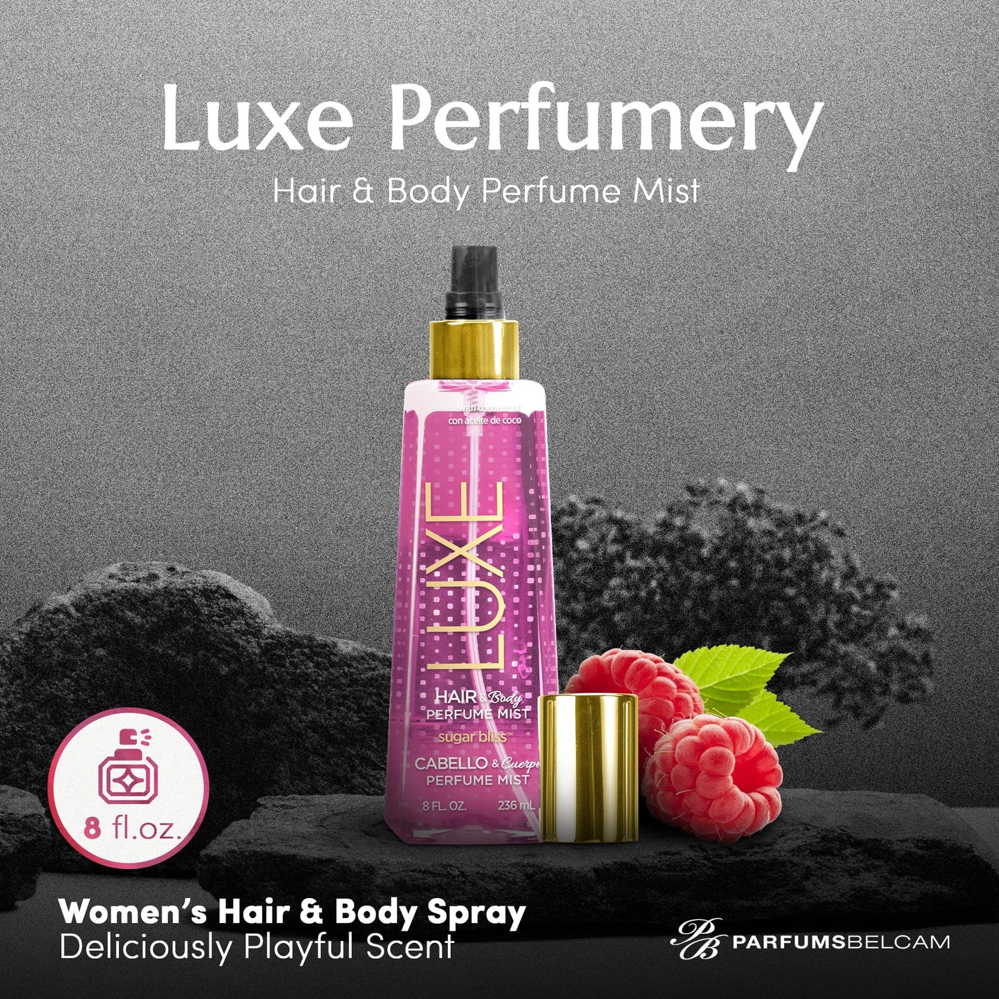 Luxe Perfumery Hair & Body Perfume Mist Sugar Bliss, 8.0 fluid ounce Beauty & Personal Care Luxe Perfumery