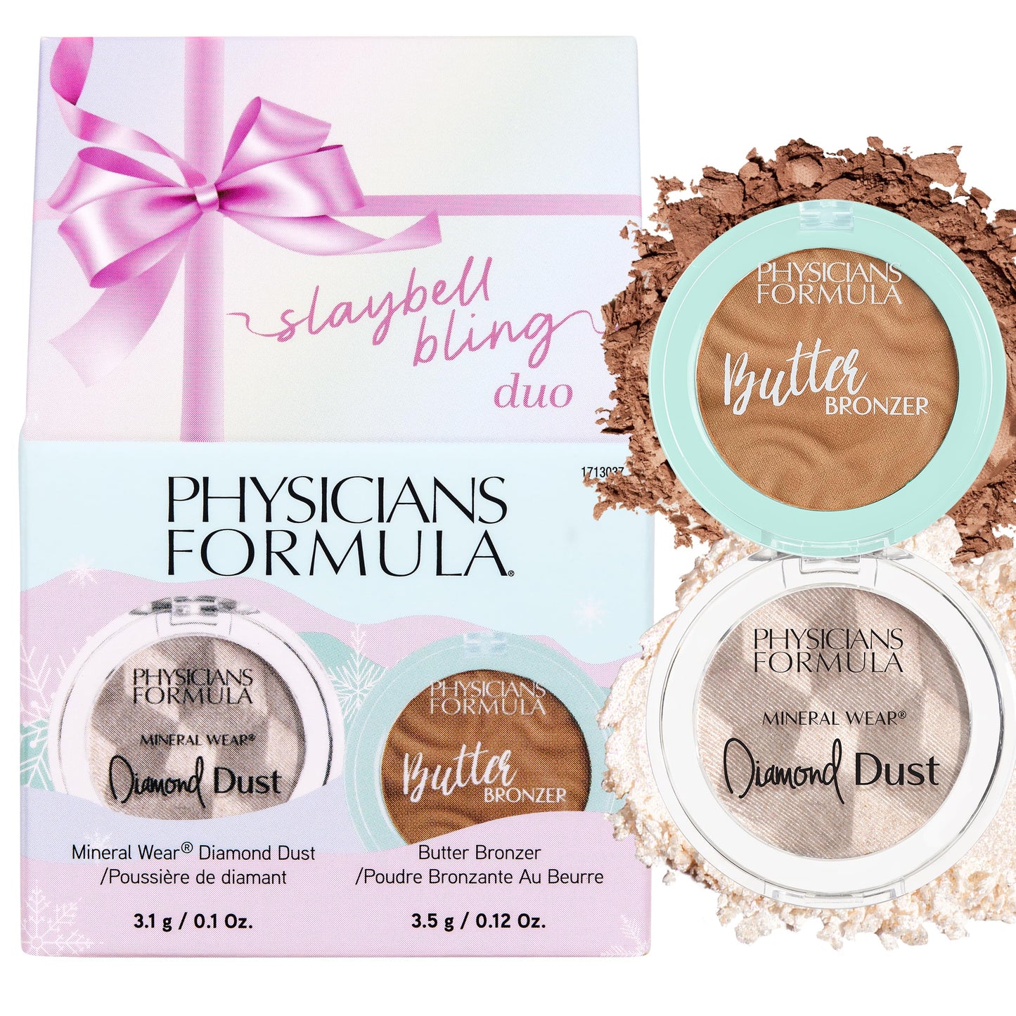 Physicians Formula Slaybell Bling Duo - Butter Bronzer & Diamond Dust Holiday Gift Set, Murumuru Butter Infused for a Radiant Glow, Cruelty Free Beauty & Personal Care Physicians Formula