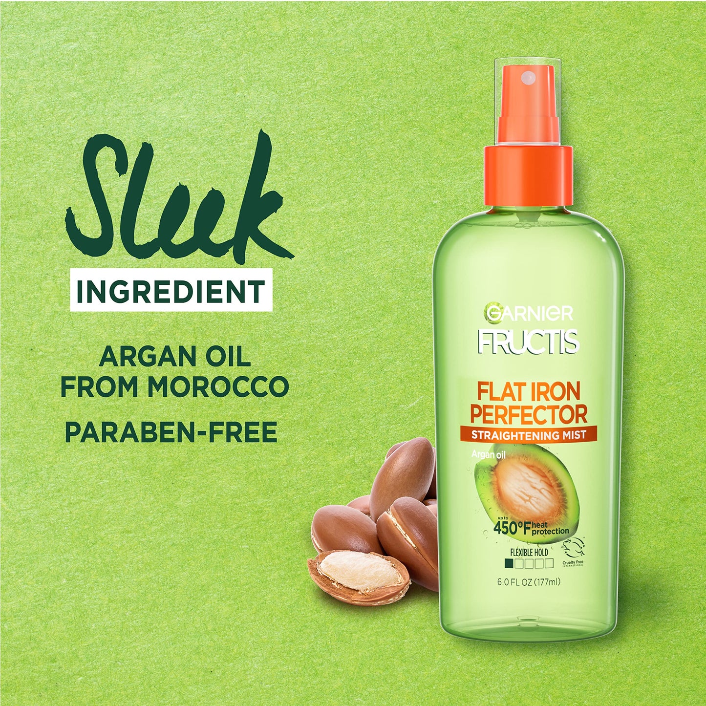 Garnier Fructis Style Sleek & Shine Flat Iron Perfector Straightening Mist 6 oz (Pack of 3) Beauty & Personal Care Garnier