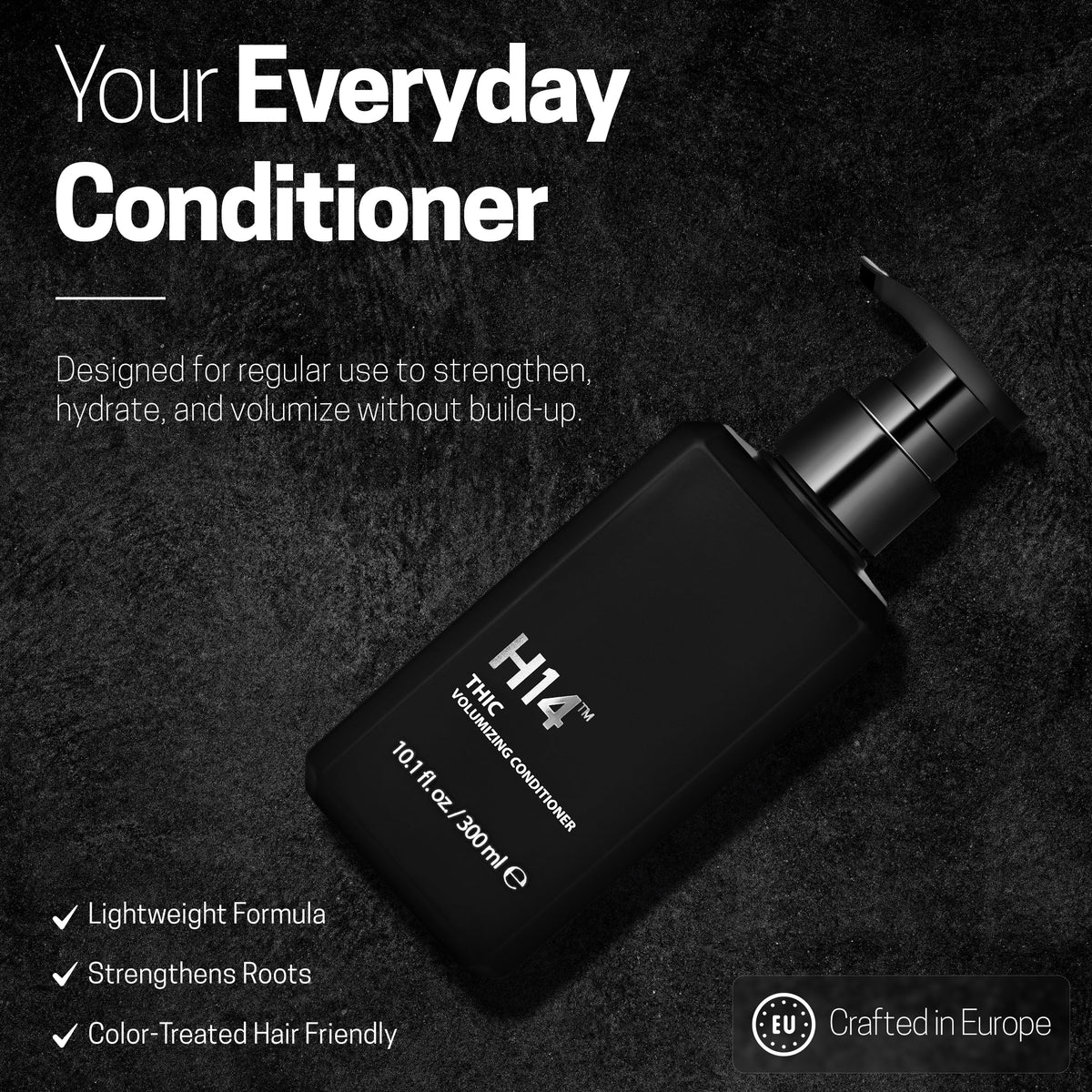 H14 THIC Volumizing Conditioner - Lightweight Conditioner with Rice Bran Protein, Bamboo & Pomegranate for Fullness, Shine & Softness - 10 fl oz / 300