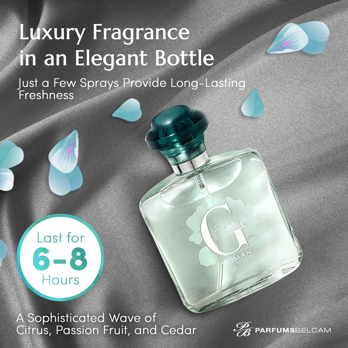 PB ParfumsBelcam G eàu Woman Eau De Parfum Spray for Women - 50 mL Affordable Long Lasting Perfume with Fresh Aquatic Fragrance & Chic Citrus Scent Beauty & Personal Care PB ParfumsBelcam