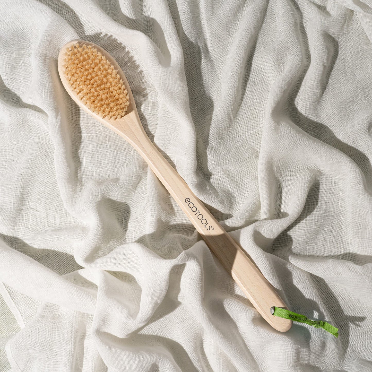 EcoTools Bath Bristle Brush, Bath Brush with Long Handle, Cleanse Back & Hard-to-Reach Areas, Eco Friendly Shower Brush for Exfoliating, Cruelty Free Beauty & Personal Care EcoTools