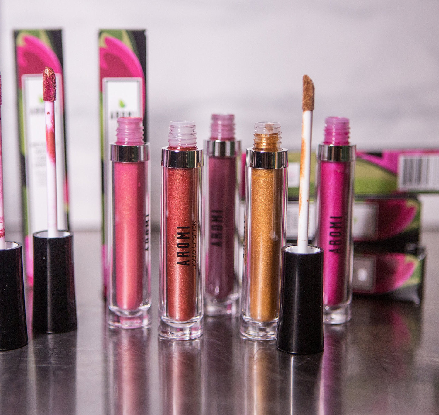 Aromi Burnt Pumpkin Metallic Liquid Lipstick | Orange Gold Lip Color with Shimmery Finish, Vegan, Cruelty-free, Long-lasting, Waterproof (Chewy Beauty & Personal Care Aromi