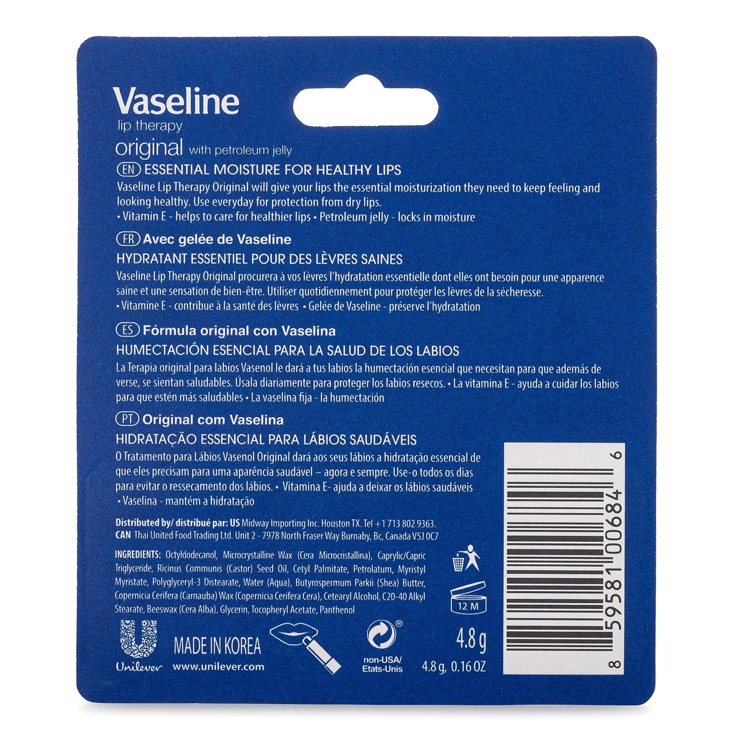 Vaseline Lip Therapy Stick with Petroleum Jelly (Original, 0.16 Ounce (Pack of 2)) Beauty and Personal Care Vaseline