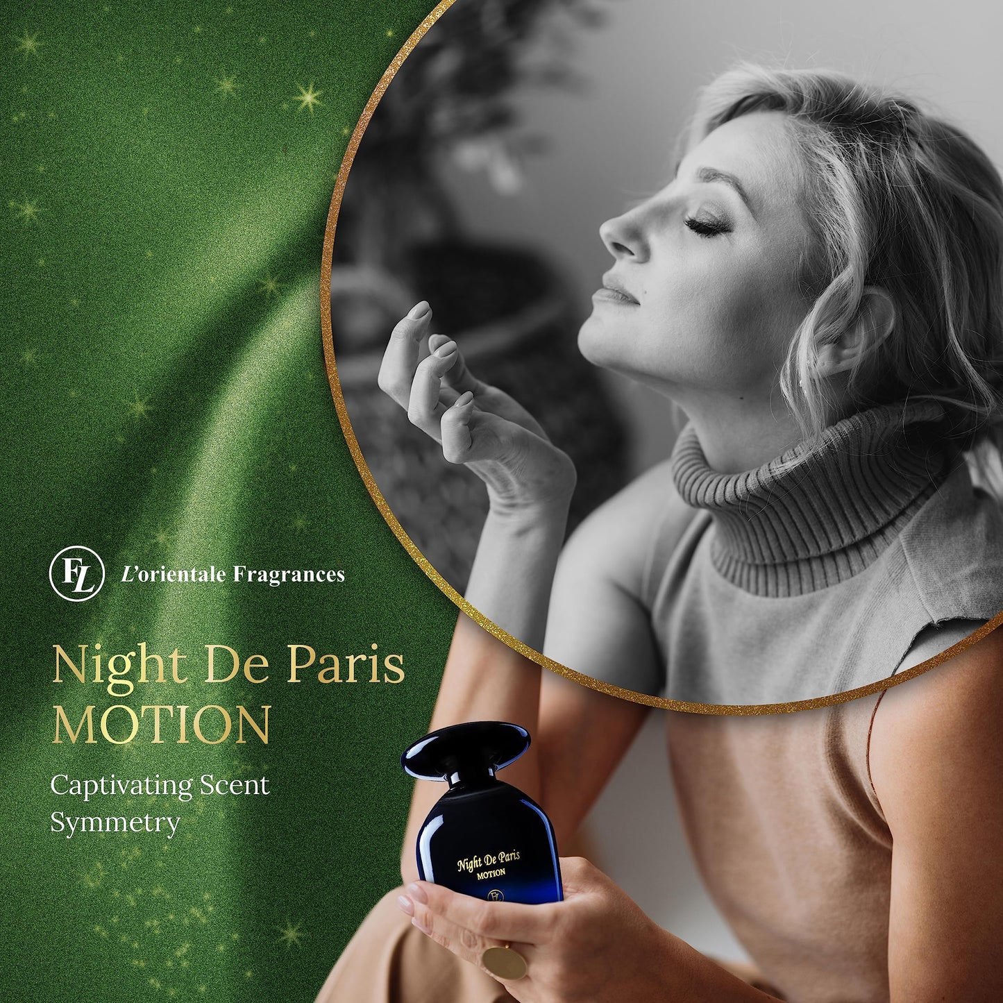 L'Orientale Fragrances Night De Paris in Motion 100ml / 3.3oz - Oil-Based Perfumes for Women & Men, Unisex Amber Vanilla Eau de Parfum w/Bergamot - Beauty & Personal Care LOrientale Fragrances
