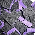 PrettyClaw | 40pc Mini Disposable Nail Buffer Blocks 80/80 Black Grit Purple Buffing Sanding Nail File 2 Sided Beauty & Personal Care Pretty
