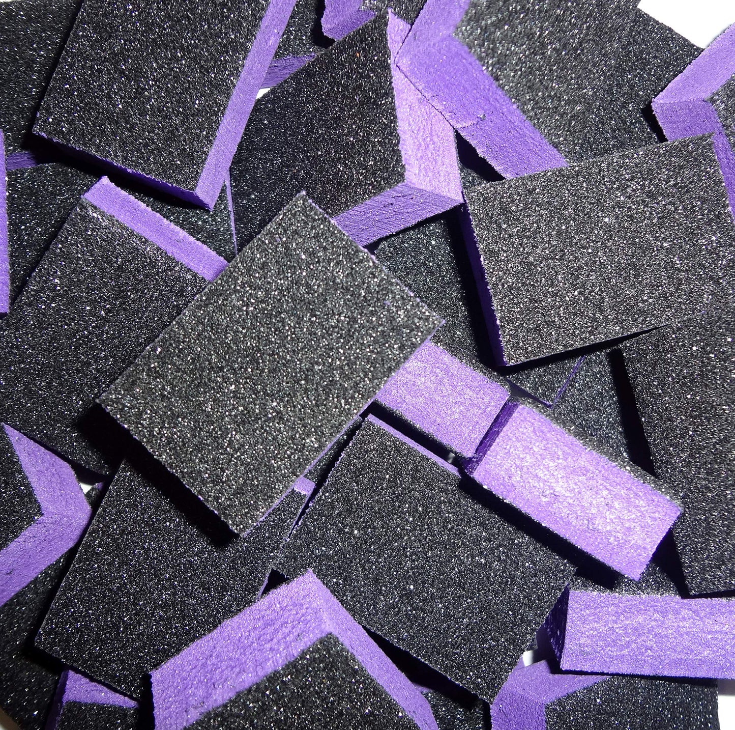PrettyClaw | 40pc Mini Disposable Nail Buffer Blocks 80/80 Black Grit Purple Buffing Sanding Nail File 2 Sided Beauty & Personal Care Pretty