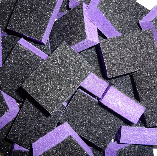 PrettyClaw | 40pc Mini Disposable Nail Buffer Blocks 80/80 Black Grit Purple Buffing Sanding Nail File 2 Sided Beauty & Personal Care Pretty