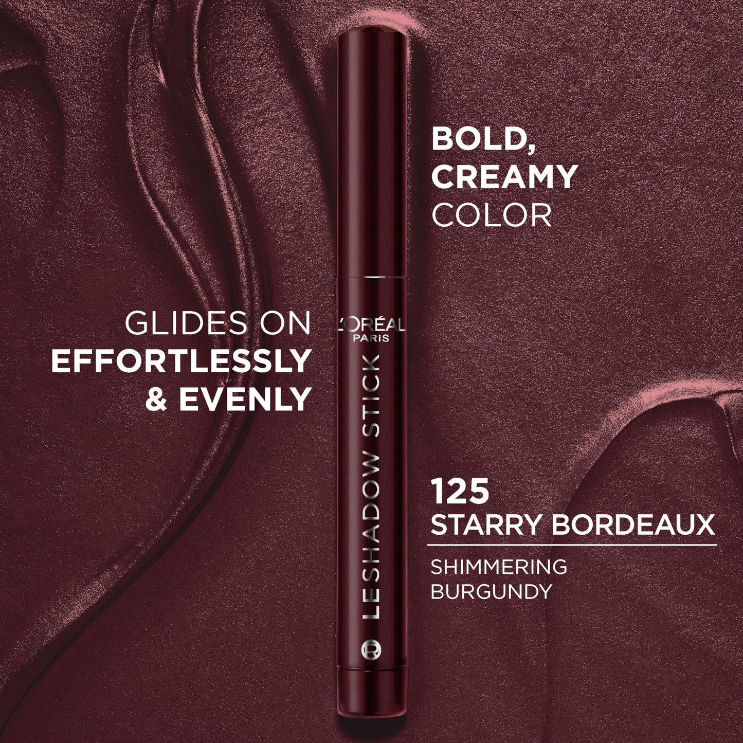 L'Oreal Paris Makeup Le Shadow Stick Eyeshadow, Blendable, Smudge-Resistant, Smokey Cream Eyeshadow, 125 Starry Bordeaux Beauty & Personal Care L'Oreal Paris