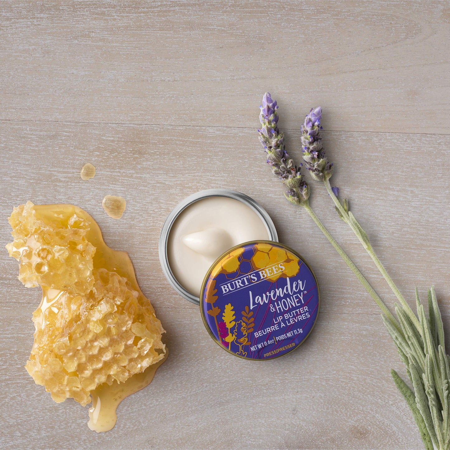 Burt's Bees 100% Natural Origin Lip Butter With Moisturizing Shea And Cocoa Butters, Lavender & Honey, 1 Tin Beauty and Personal Care Burt's Bees