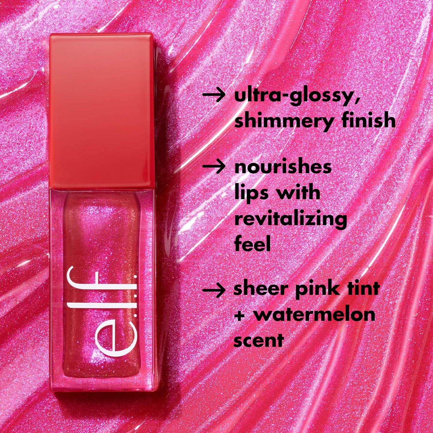 e.l.f. Jelly Pop Glow Reviver Lip Oil, Limited Edition Nourishing Formula Creates A Sheer, Ultra-Glossy Finish, Non-Sticky Feel, Vegan & Cruelty-Free Beauty & Personal Care e.l.f.