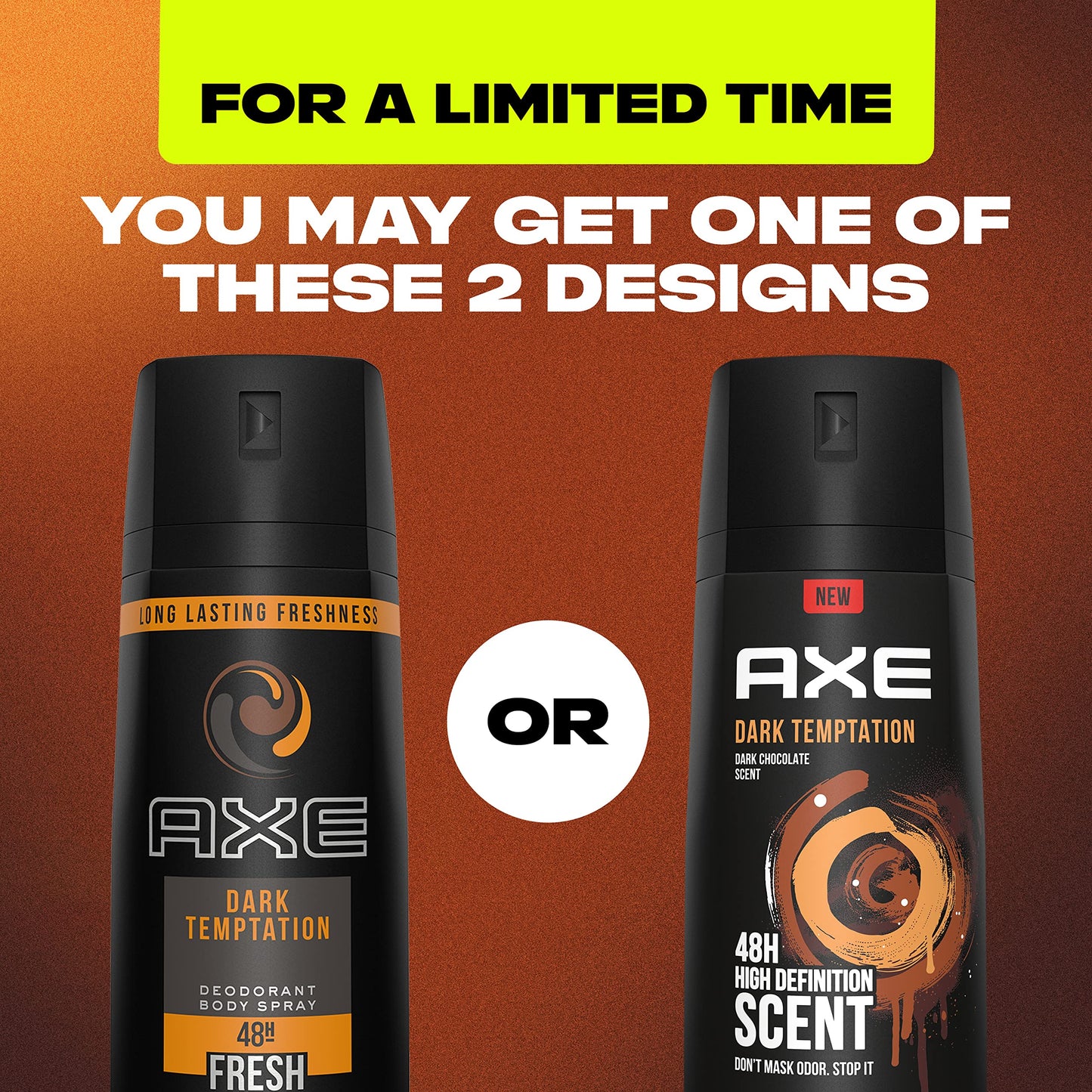 AXE Dual Action Body Spray Deodorant for Long Lasting Odor Protection Dark Temptation Body Spray Deodorant for Men Formulated Without Aluminum 4. 0 Beauty & Personal Care AXE