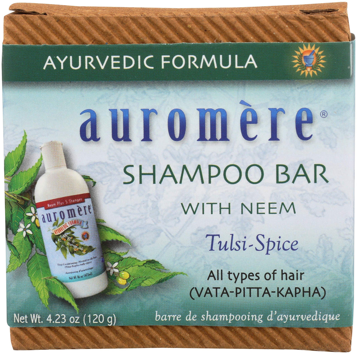 Auromere Ayurvedic Shampoo Bar - Eco Friendly, Handmade, Vegan, Cruelty Free, Natural, Non GMO, All in One Bar for Soap and Shampoo (4.23 oz), 1 pack Beauty & Personal Care Auromere