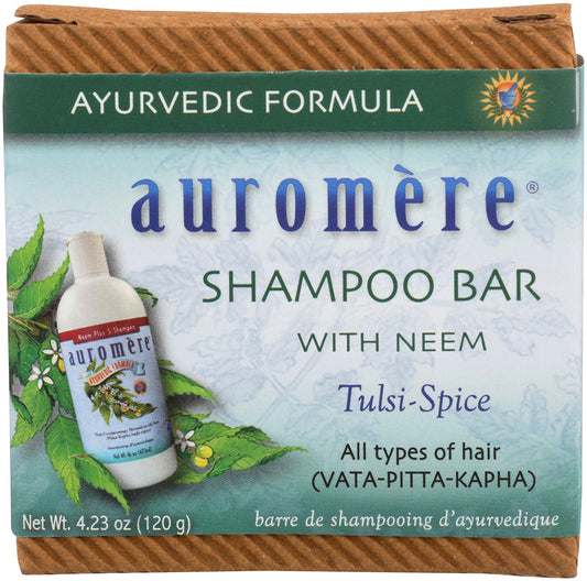 Auromere Ayurvedic Shampoo Bar - Eco Friendly, Handmade, Vegan, Cruelty Free, Natural, Non GMO, All in One Bar for Soap and Shampoo (4.23 oz), 1 pack Beauty & Personal Care Auromere