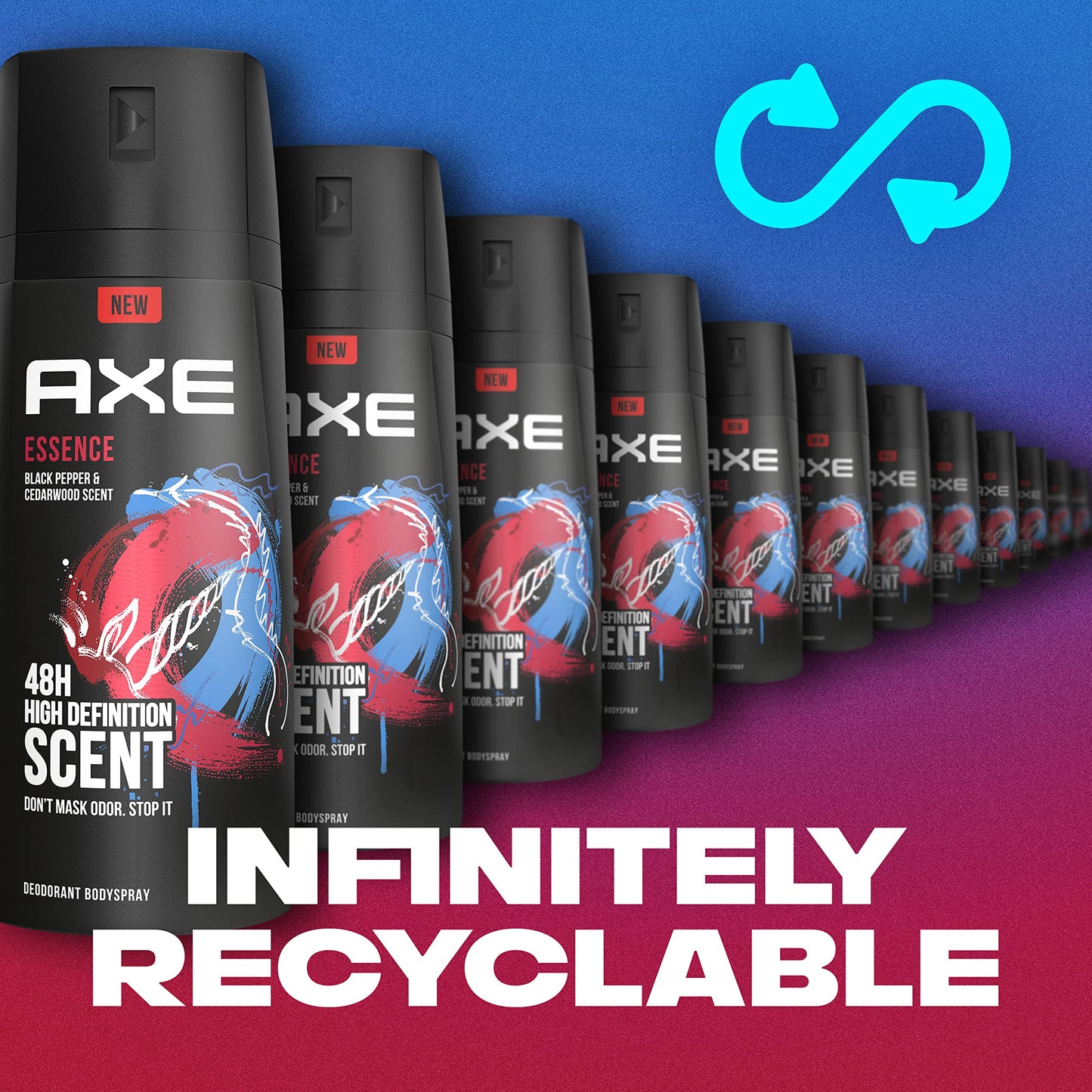 AXE Dual Action Body Spray Deodorant for Long Lasting Odor Protection Essence Black Pepper & Cedarwood Mens Deodorant Formulated Without Aluminum 4.0 Beauty & Personal Care AXE