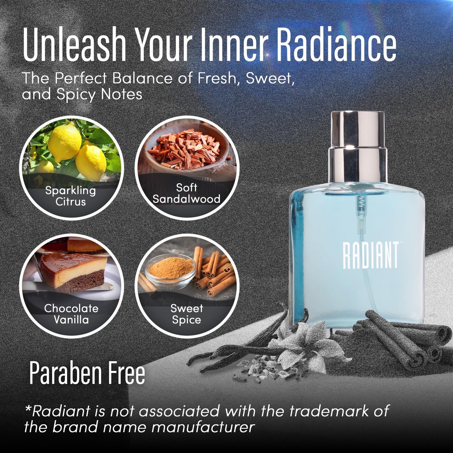 PB ParfumsBelcam Radiant Eau de Parfum for Women - Warm Oriental Vanilla Gourmand Perfume with Citrus, Chocolate & Caramel - Sweet Spicy Fragrance Beauty & Personal Care PB ParfumsBelcam