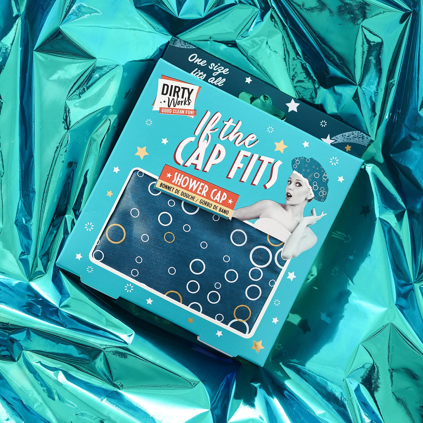 Dirty Works If The Cap Fits Shower Cap Beauty and Personal Care Dirty Works