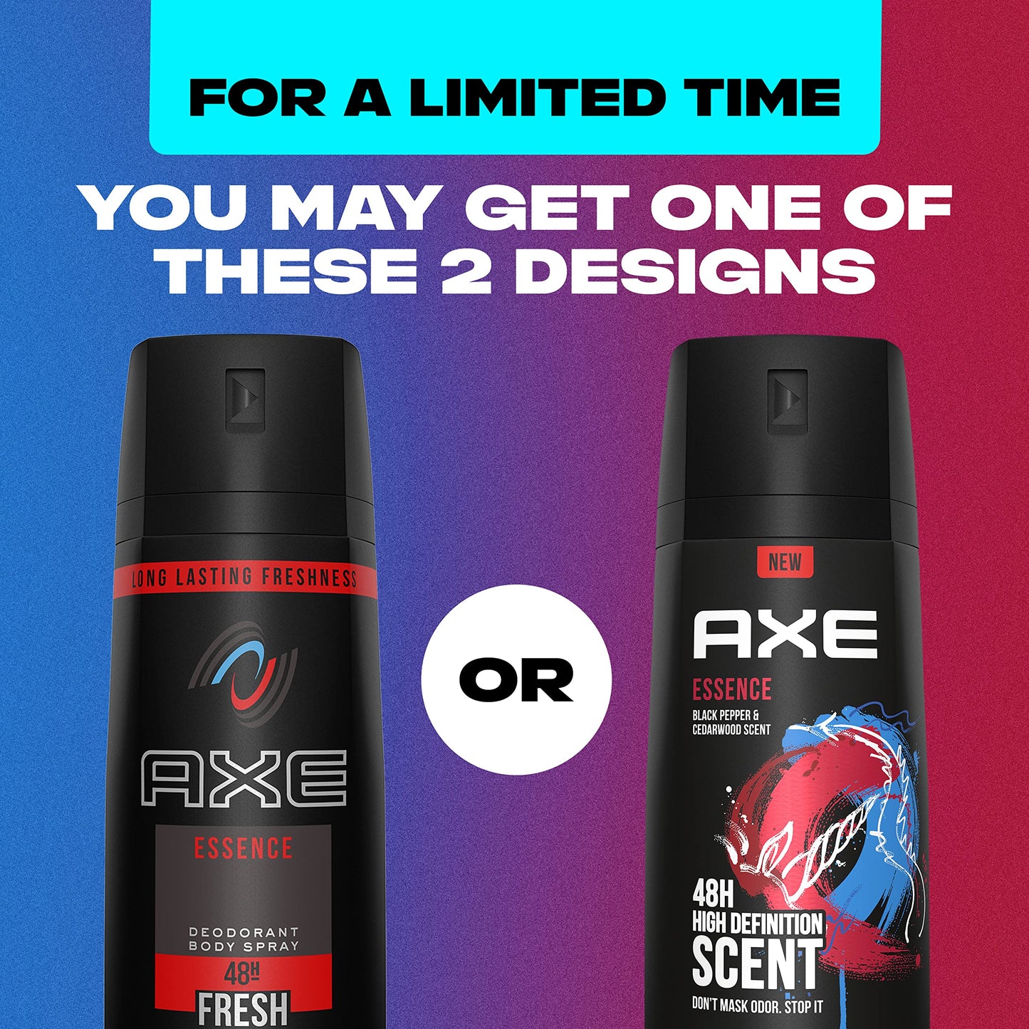 AXE Dual Action Body Spray Deodorant for Long Lasting Odor Protection Essence Black Pepper & Cedarwood Mens Deodorant Formulated Without Aluminum 4.0 Beauty & Personal Care AXE