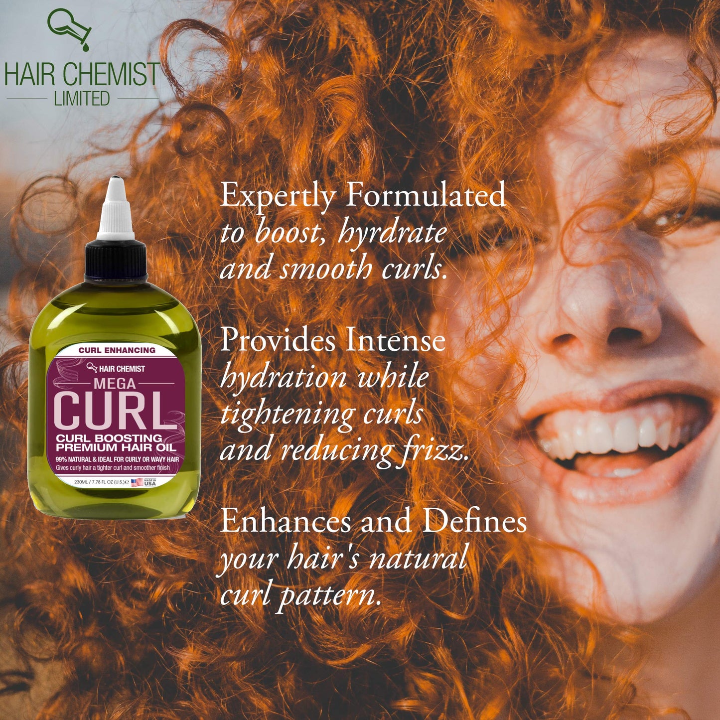 Hair Chemist Mega Curl Boosting Premium Hair Oil 7.78 Oz Beauty & Personal Care Hair Chemist