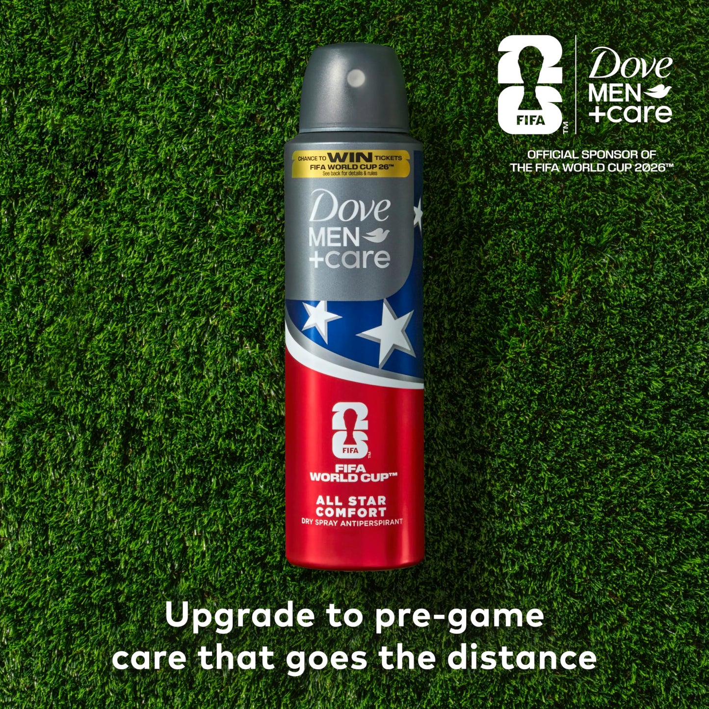 DOVE MEN + CARE All Star Comfort Dry Spray Antiperspirant - FIFA World Cup 2026 Edition, 72H Protection with Moisturizer, Warm Indulgent Scent - 3.8 Beauty and Personal Care DOVE MEN + CARE