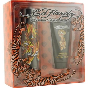 Ed Hardy by Christian Audigier for Men. Set-Eau De Toilette Spray 3.4-Ounces & Shower Gel 3-Ounces