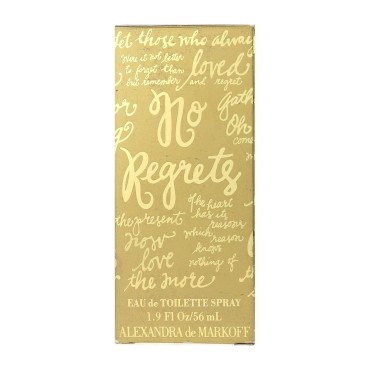 No Regrets By Alexandra De Markoff For Women. Eau De Toilette Spray 3.8 Oz / 112 Ml