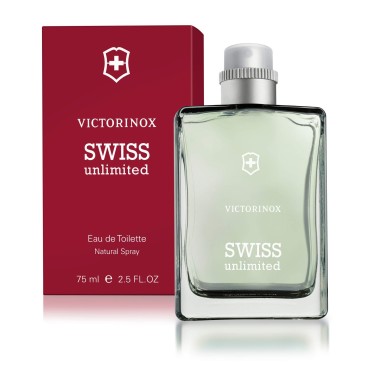 Swiss Army Unlimited for Men, Eau de Toilette Spray, Aromatic, Green, Woody, Red, 2.5 Fl Oz
