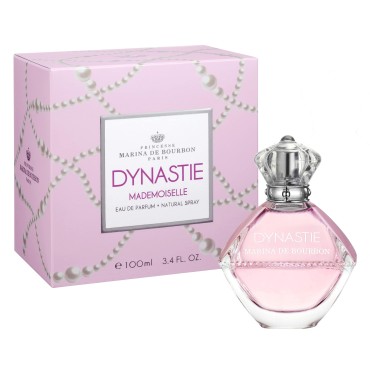 Dynastie Mademoiselle by Princesse Marina De Bourbon - Eau de Parfum for Women - Opens with Pear, Mandarin Orange and Black Currant - Blended with Peony - For Joyful and Fanciful Ladies - 3.4 oz