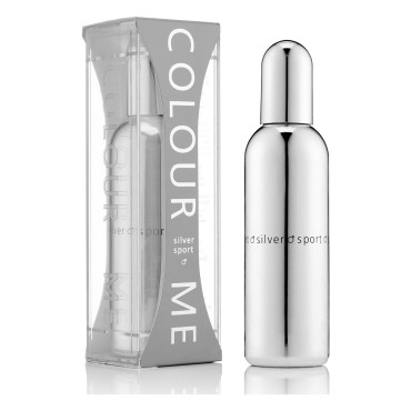 Colour Me Silver Sport by Milton-Lloyd - Perfume for Men - Woody Aromatic Fragrance - Opens with Citrus Notes of Mandarin and Orange - Blended with Spicy Black Pepper and White Musk - 3 oz EDP Spray