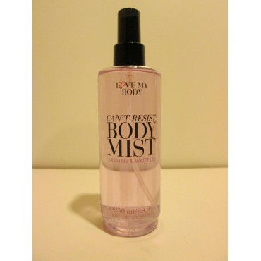 Victoria's Secret Love My Body Can't Resist Body Mist 8.4 Oz Jasmine & Water Lily