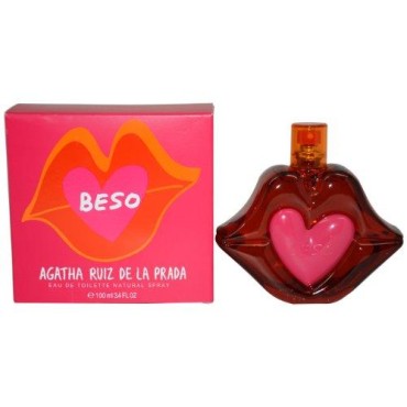 Agatha Ruiz De La Prada Beso Eau De Toilette Spray for Women, 3.4 Ounce