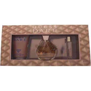 GUESS Dare 3 Pc Gift Set 3.4oz EDT Spray, 0.5oz EDT Spray, 6.7oz Body Lotion GIFTSET