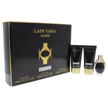 Lady Gaga Fame 3 Piece Gift Set (Eau de Parfum Spray, Body Lotion, Shower Gel)