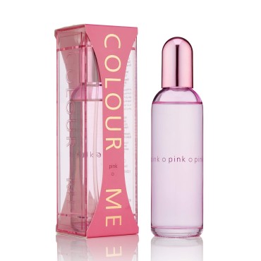 COLOUR ME Pink by Milton-Lloyd - Perfume for Women - Floral Scent - Opens with Almond Blossom, Lilies, and White Rose - Blended with Vanilla Base - For Warm, Romantic Ladies - 3.4 oz EDP Spray