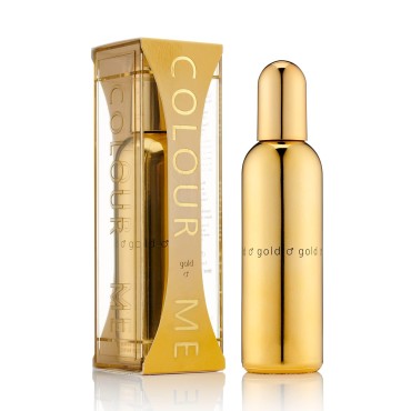 Colour Me Gold Homme by Milton-Lloyd - Perfume for Men - Spicy Aromatic Fragrance - Opens with Spices, Leather, Patchouli, and Amber - Enduring Scent Exudes Persistence - 3 oz EDP Spray