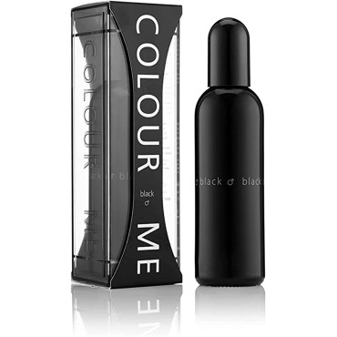 COLOUR ME Black Homme by Milton-Lloyd - Perfume for Men - Woody Chypre Scent - Opens with Bergamot and Grapefruit - Blended with Amber and Cardamom - For Attractive Gentlemen - 3 oz EDP Spray