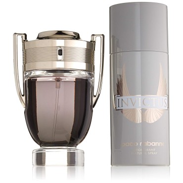 Paco Rabanne Invictus 2 Piece Gift Set for Men (Deodorant Spray Plus Eau de Toilette Spray)