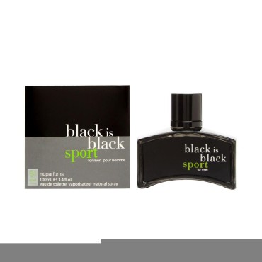 Yves Saint Laurent Nu Parfums Black is Black Sport Eau de Toilette Spray for Men, 3.4 Ounce