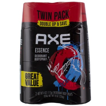 AXE Body Spray for Men, Essence, 4 oz, Twin Pack