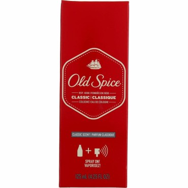 Old Spice Classic Cologne Spray 4.25 oz (Pack of 12)