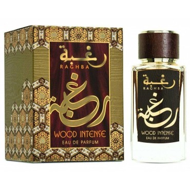 Lattafa Perfumes Raghba EDP (Eau De Parfum) I Warm, cozy, and smoky Vanilla add a sweet, elegance I Long - lasting I (Raghba Woody Intense)
