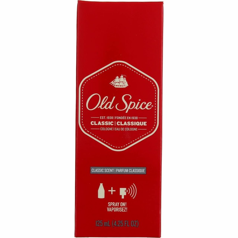 Old Spice Classic Cologne Spray 4.25 Oz 4 Pack
