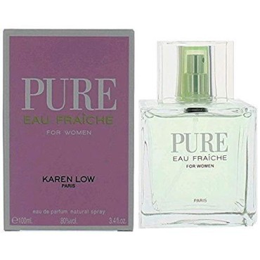 Pure Eau Fraiche by Karen Low, 3.4 oz Eau De Parfum Spray for Women by Karen Low